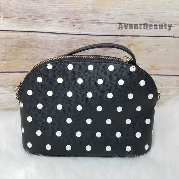 Kate Spade Small Dome Crossbody Cabana dot Black - Picture 12 of 16